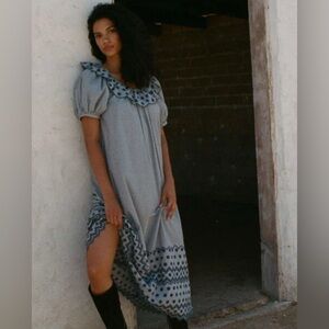 Doen Hill Dress in Azure Paris Gingham - Size L